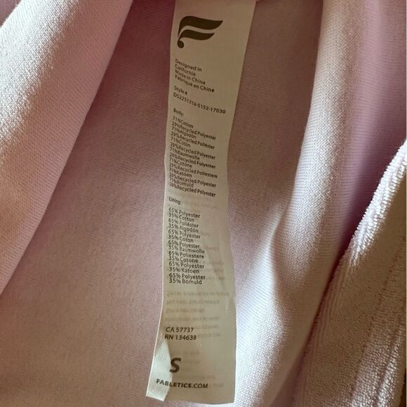 Fabletics Terry Halter Baby Doll Dress in soft pink - Size Small New with tags - Picture 6 of 8